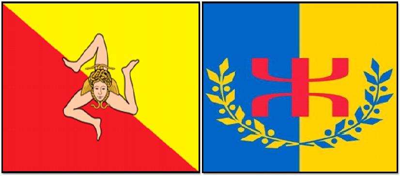 Le mouvement sicilien de libération nationale félicite le peuple kabyle qui vient de se doter de son propre drapeau