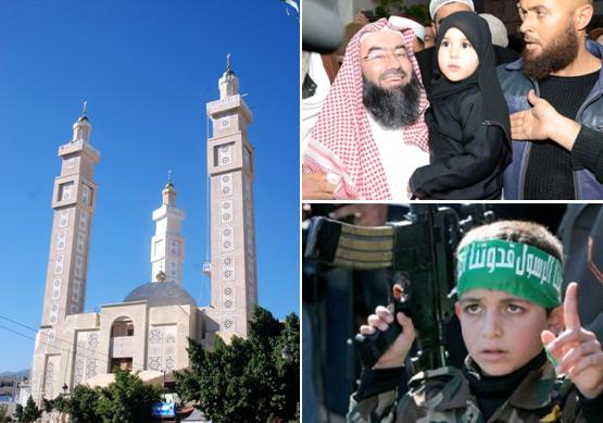 Par la construction tous azimut de mosquées gigantesques, données à des salafistes, à des terroristes "repentis"  qui serviront d’imams, l’Etat algérien cherche à dénaturer la Kabylie et à embrigader ses enfants pour en faire de futures djihadistes, des  daechistes. Pendant  ce temps-là, les enfants des dignitaires algériens sont dans les écoles européennes et américaines, bien à l’abri de l’embrigadement de l’arabisation et de la salafisation ( PH/DR)