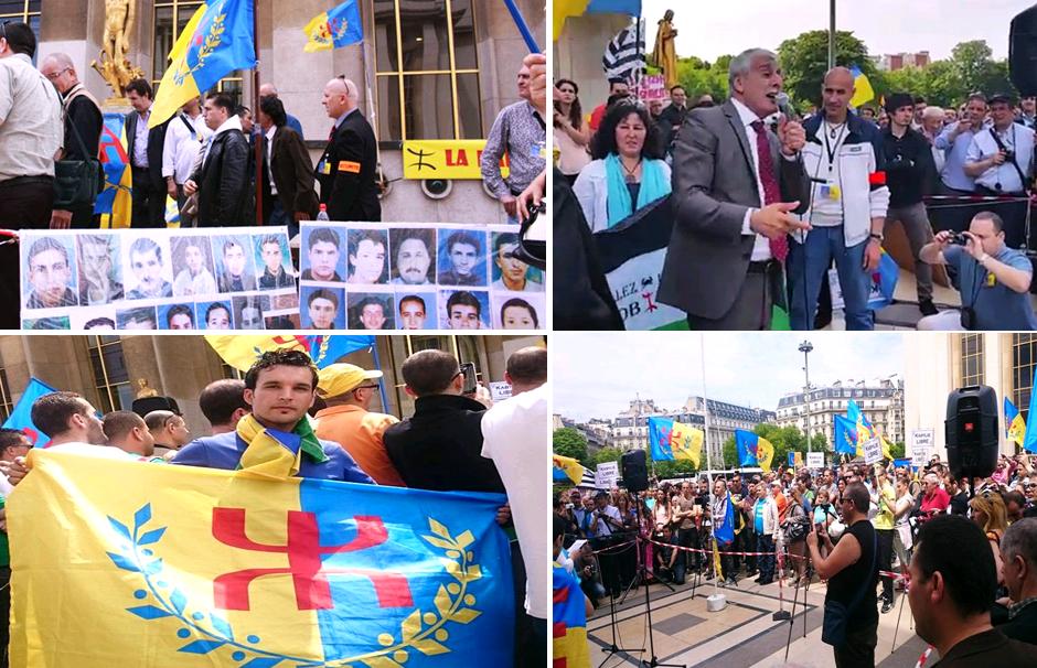 Rassemblement de la Journée de la nation kabyle, le 14 juin 2015 dans la diaspora, au Trocadéro (PH/DR)