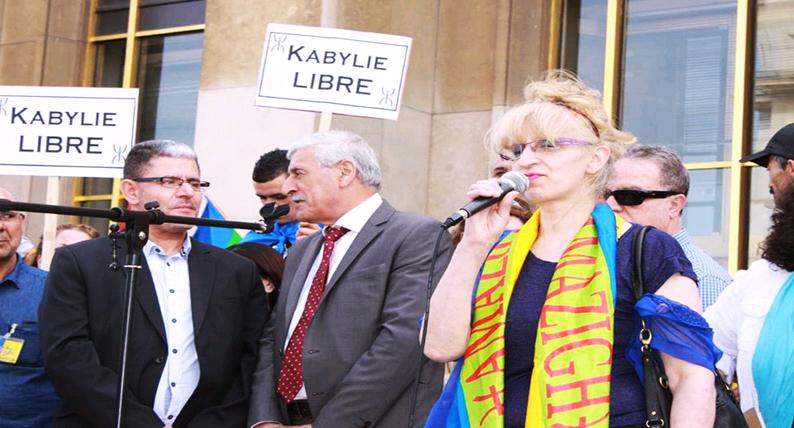 Sakina Ait-Ahmed, Ministre de la langue et de la culture kabyle, au cours de son intervention (PH/DR)