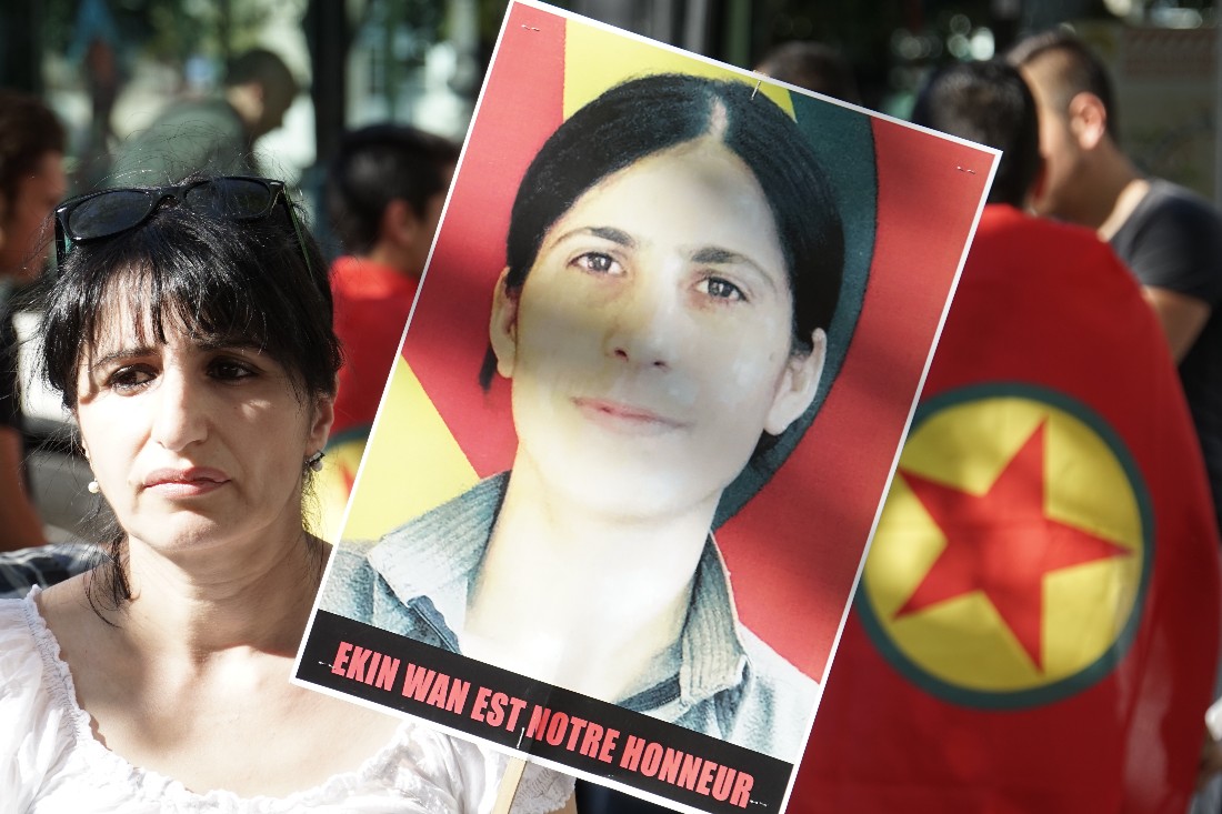 Mme Nadia At Uissa, représentante du peuple kabyle en soutien au peuple kurde (PH/DR)