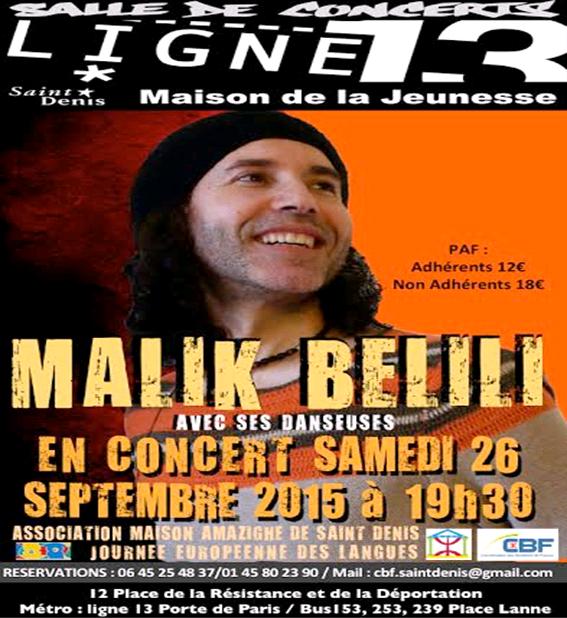Malik Belili fait escale à Saint-Denis le 26 septembre 2015