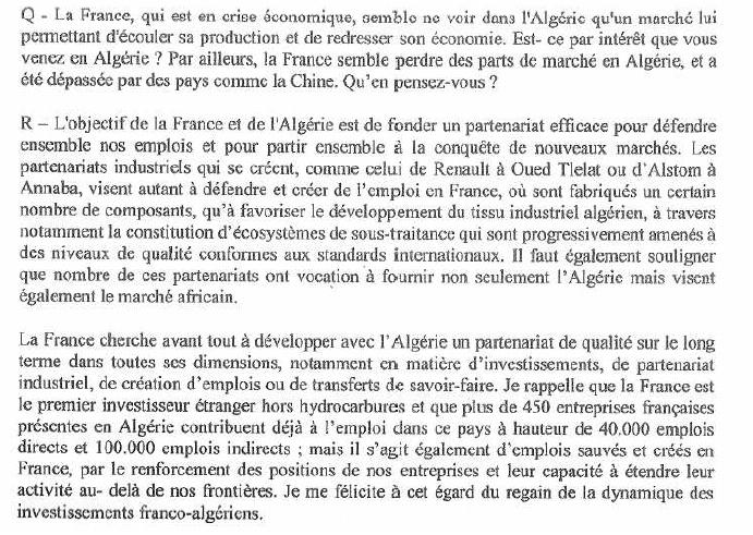 Petit manuel de langue de bois franco-algérienne à l'intention de Gérard, président du Sénat français