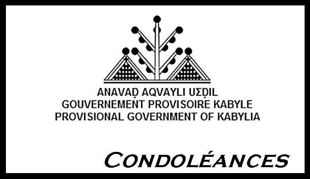 Condoléances du président de l'Anavad, Ferhat Mehenni, à la famille HAMMOUM