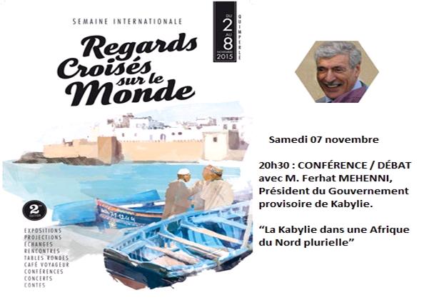 Bretagne : Ferhat Mehenni animera une conférence au Festival "Regards Croisés sur le Monde"