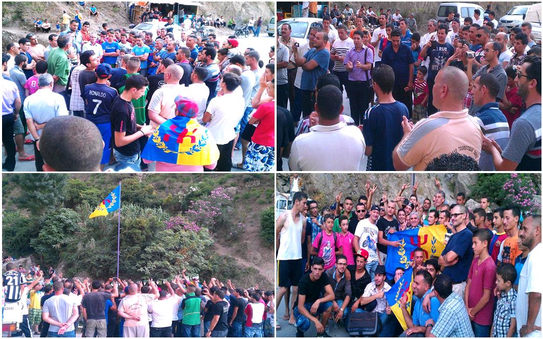 Lever de drapeau kabyle à At Vu 3issi en juillet 2015