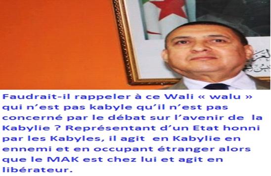 MAK / Réponse du Conseil Régional de Tizi-ouzou-Boumerdes au « Wali-Walu » de l’administration locale du colonialisme algérien