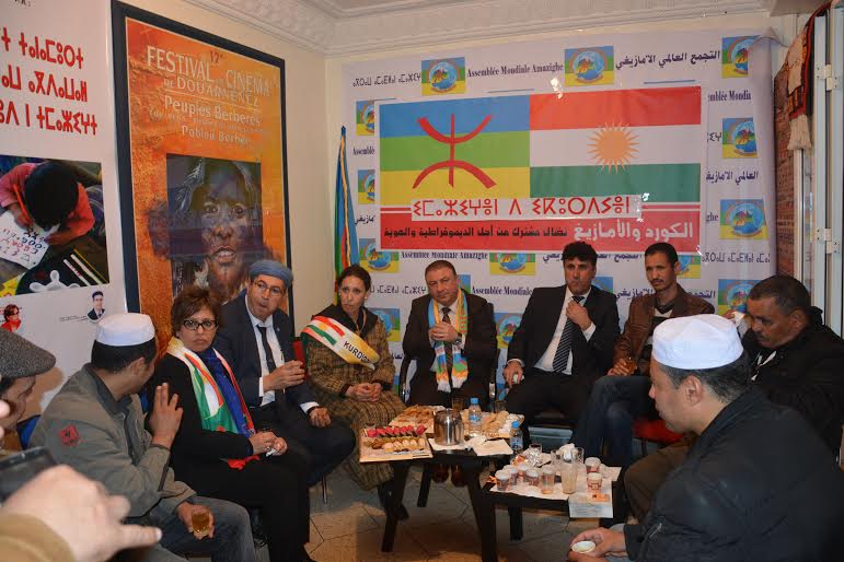 Notons la présence des deux militants Mozabites du Mouvement pour l'autonomie du Mzab, Salah Abbouna et Khodir Sekkouti, à cette rencontre entre les peuples Amazighs et les parlementaires kurdes ( PH/DR)
