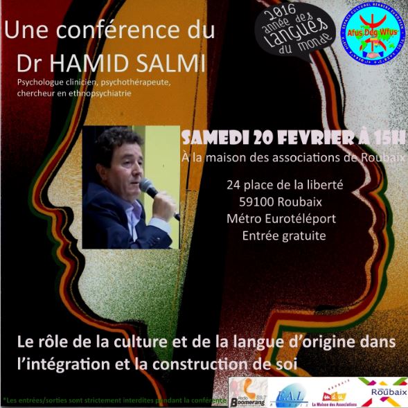 Roubaix : Conférence sur le rôle de la culture et de la langue d’origine dans l’intégration et la construction de soi, le 20 Fév 2016 à 15h00