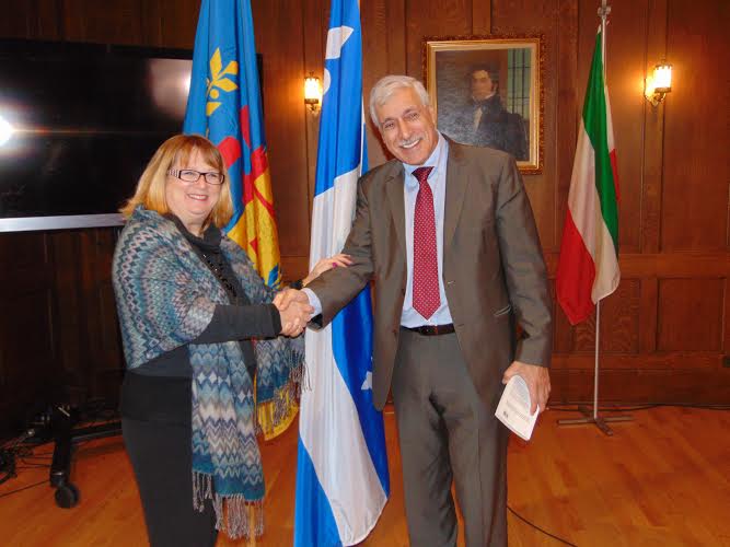 Carole Poirier, députée de l'Assemblée nationale du Québec recavait l'année dernière le président du Gouvernement provisoire kabyle, Ferhta Mehenni au Québec (PH/SIWEL)