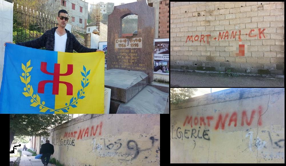 Des tags sur les murs des Issers et de Borj N'Yemnayen (Borj Menail) appelant à la mort d'un jeune militant du MAK à Boumerdes  