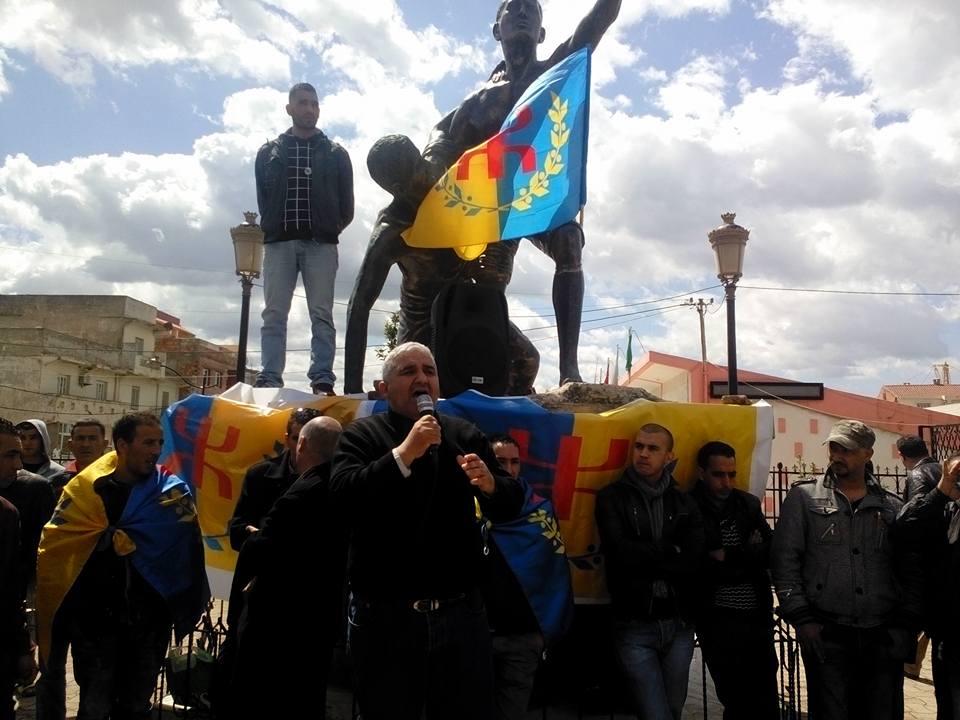 Le président du MAK, Bouaziz Ait Chebib, à Aqvu ce samedi 09/04/2016 (PH/SIWEL)