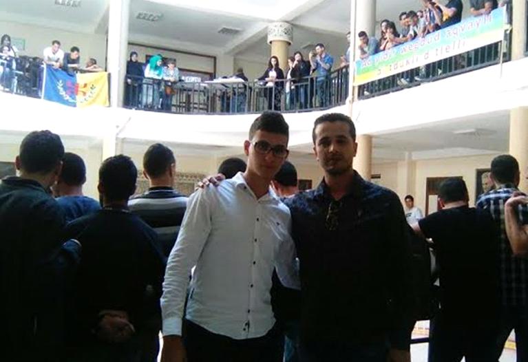 Hommage des étudiants de Tizi-Ouzou aux martyrs de la liberté (printemps noir _2001). Ici à l'Institut d'Architecture de T.O, le 26 avril 2016 (PH/DR)