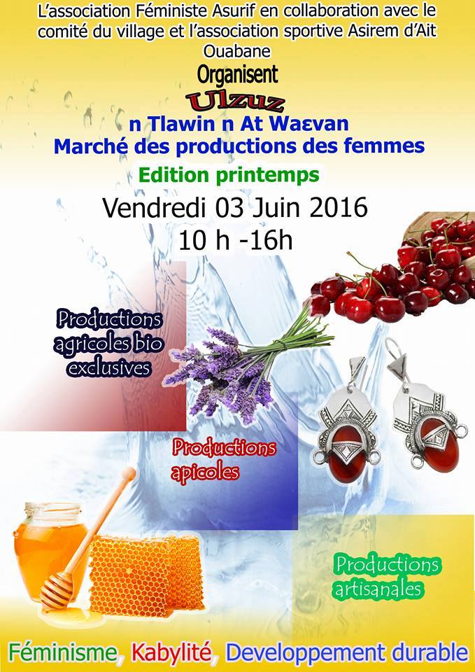 Evènement : 4ème Edition de Ulzuz n tlawin n At Waɛvan le 3 Juin 2016