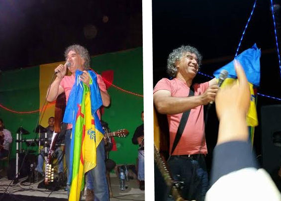 Zedek Mouloud brandit le Drapeau National Kabyle à Azeffoun