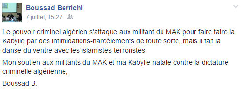 L’élite intellectuelle kabyle soutient les militants du MAK face à la répression algérienne