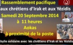 Kabylie : rassemblement de soutien aux chrétiens d’Irak et aux Yézidis