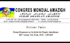 Déclaration du Congrès Mondial Amazigh au Forum Permanent sur les droits des Peuples Autochtones