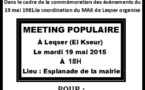 COMMÉMORATION DES ÉVÉNEMENTS DE MAI 1981: LE MAK ANIME UN MEETING POPULAIRE LE 19 MAI À LEQSER (EL KSEUR)
