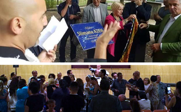 Inauguration d’une allée Slimane Azem à Longwy, en Lorraine