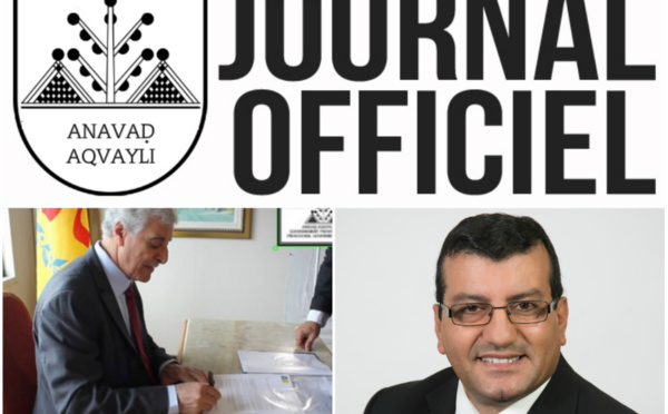 Décret GZM N° 2016/08/ASAN/02 portant nomination du ministre de l'Economie et du Développement durable (Journal officiel)