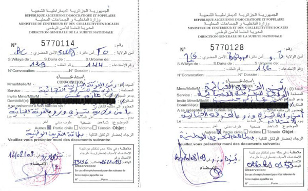 Harcèlement : Hocine Azem convoqué par la police coloniale