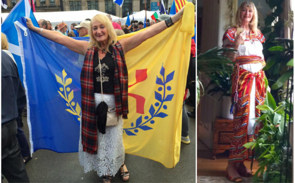 Soutien du Dr. Mairead Tagg, membre du parti national écossais, aux militants du MAK