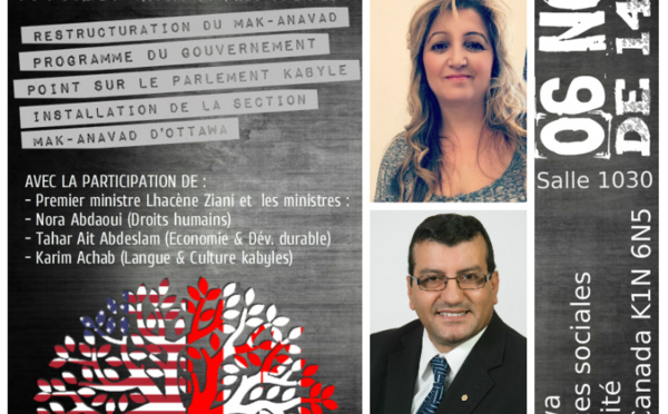 MAK-Anavad : Début ce dimanche d'une série de conférences en Amérique du nord