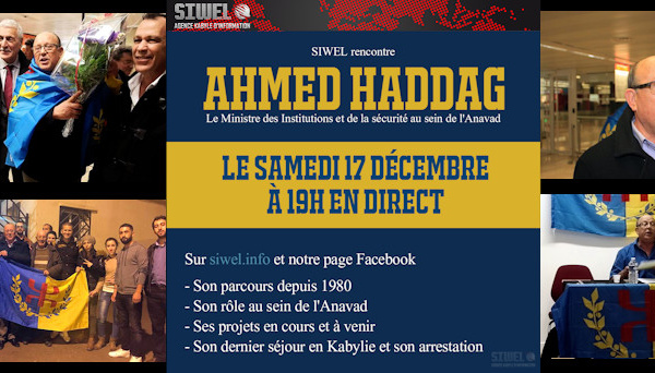 Emission avec le Ministre des Insitutions et de la Sécurité, Ahmed Haddag, en direct le 17 décembre