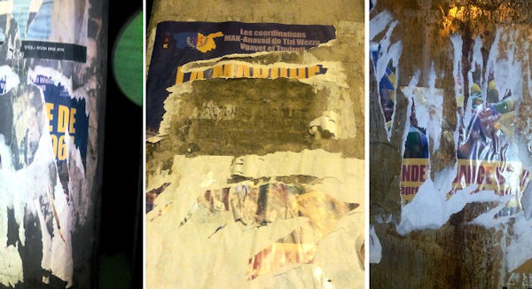 Appel à la Marche : les militants de Freha ont collé les affiches le jour, la police coloniale les a arrachées la nuit