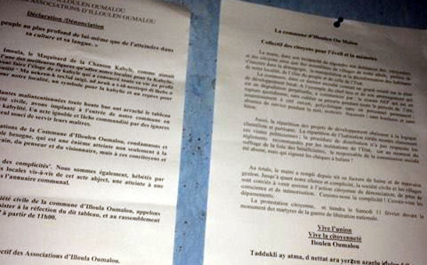 Portrait de Ferhat Mehenni arraché : Les associations d'Illulen Umalu appellent à rejoindre le rassemblement