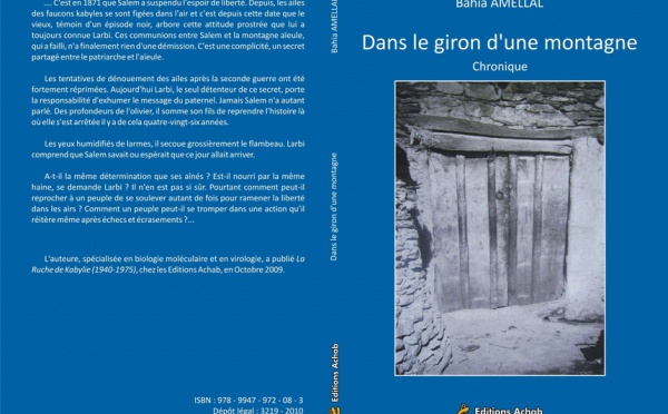 « Dans le giron d’une Montagne », le nouveau roman de Bahia Amellal
