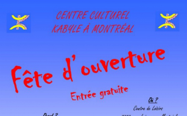 Le Centre culturel kabyle à Montréal sera inauguré le 25 novembre