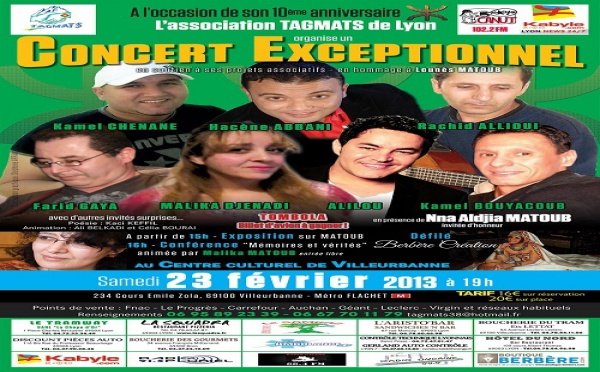 Anniversaire de l’Association Tagmat : un concert exceptionnel en hommage au Rebelle