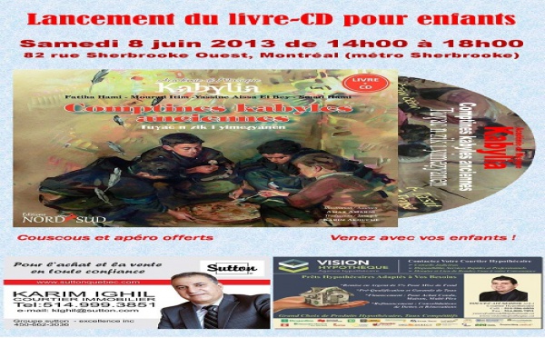 Edition en kabyle : Parution du livre-CD "Comptines Kabyles anciennes"