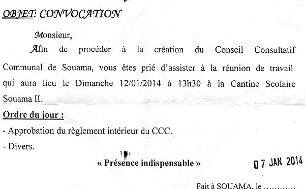Souama : Un groupe de citoyens dénoncent le maire de la localité