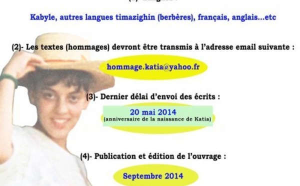 Livre collectif en Hommage à Katia Bengana