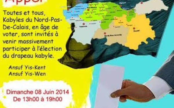 8 juin 2014 : Election du drapeau Kabyle au Nord-Pas de-Calais.