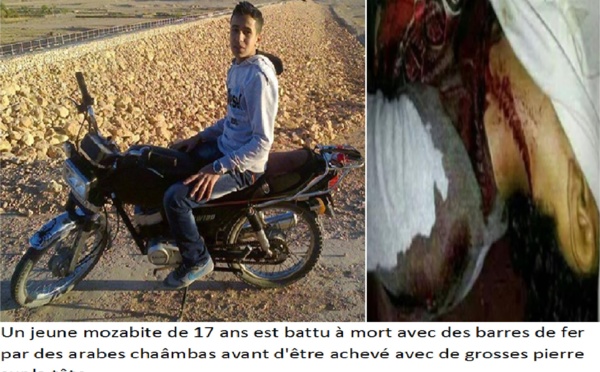 Neuvième meutre à Ghardaia: Un mozabite de 17 ans assassiné par un groupe de jeunes arabes chaambas