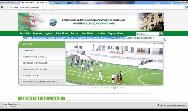 Algérie : le site du ministère de l'Education piraté par Anonymous Kabyle