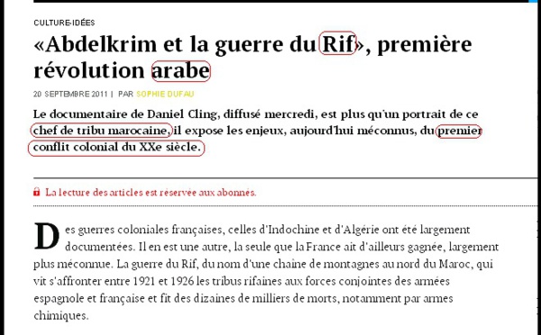 Qui l'aurait cru : Médiapart se met au négationnisme et qualifie la guerre du Rif de première révolution "arabe"