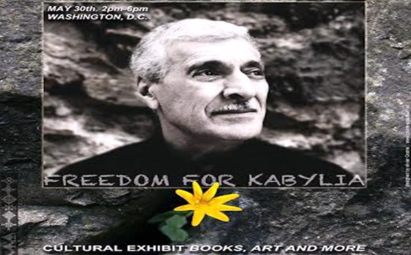 Le 30 mai 2015 à Washington DC / Conférence avec Ferhat Mehenni et vente dédicaces de ses livres et dernier album, «Tilelli i Teqvaylit». 