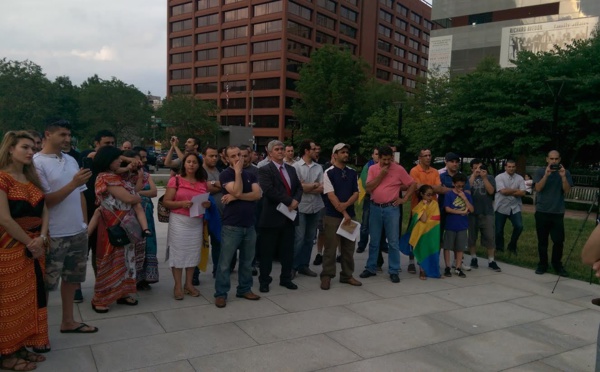 Lever du drapeau national kabyle hier à Philadelphie