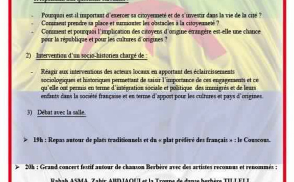 Association  Franco-Kabyle d’Ivry: Débat sur  « l’importance de l’engagement citoyen des berbères de France » le 31 octobre