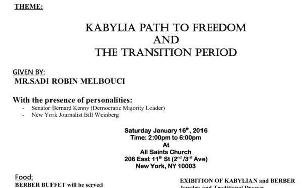 L'Association America Kabylia Friendship &amp; Union AKFU, organise Yennayer 2966 a New-York