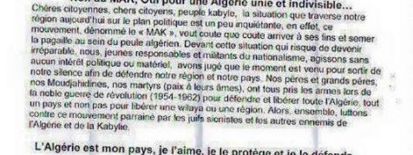 Pris de panique, le régime colonial  algérien multiplie les menaces à l'encontre du MAK