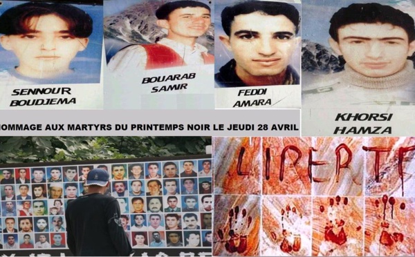 Hommage aux martyrs du printemps noir demain à Iwadiyen (Ouadhias)