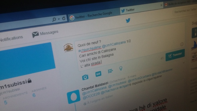CHJURCHJULIME (TWITTER) È CHJAM'È RISPONDE CM1