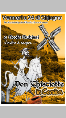 AFFISSU CUMEDIA MUSICALE "DON CHISCIOTTE IN CORSICA"