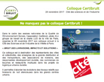 CERTIBRUIT : colloque du 28 novembre 2017